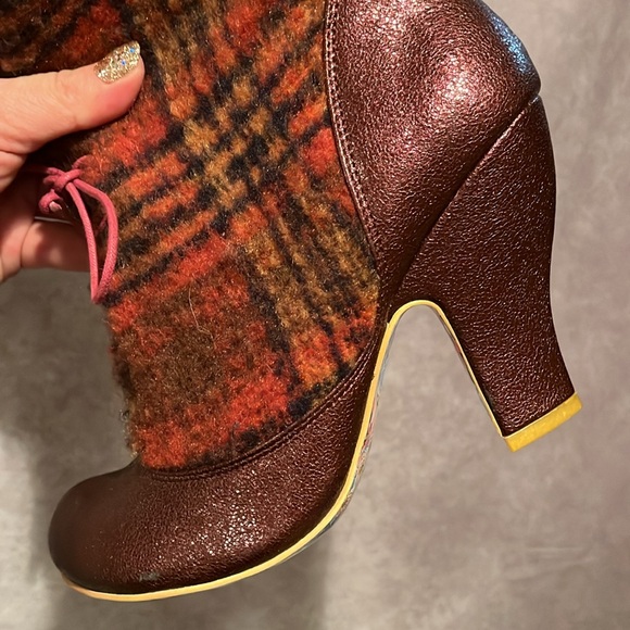 Irregular Choice Tartan Plaid Iconic Collection Marshmallow Mountain boots 8.5 - Picture 10 of 14
